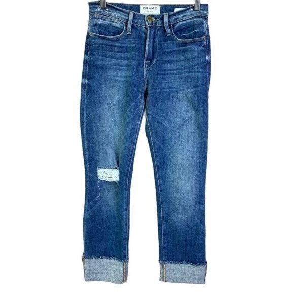 Frame Denim Denim - Frame Le High Straight Distressed Jeans 23